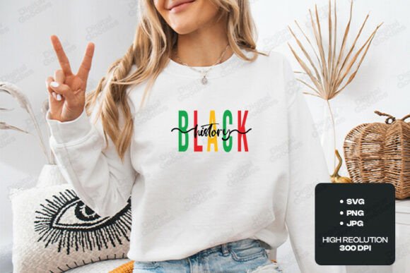 Black History Typography Design Art for Graphics and T-Shirt Designs