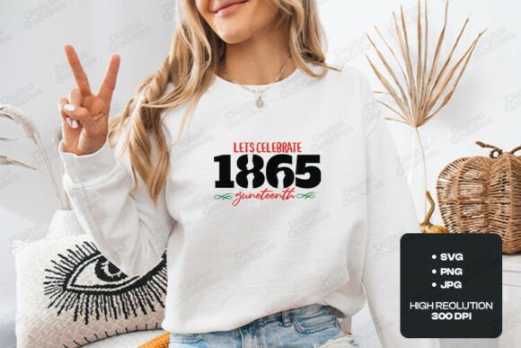 Celebrate 1865 Juneteenth SVG: Graphics for T-Shirt Designs