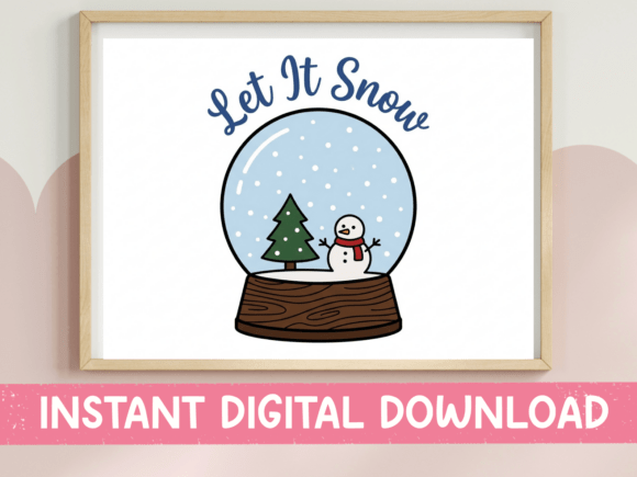 Let It Snow Globe SVG: Graphics for T-Shirt Designs