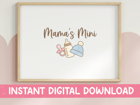 Mamas Mini Baby SVG PNG: Graphics for T-Shirt Designs