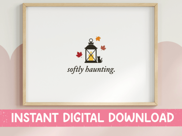 Softly Haunting Black Cat Lantern SVG for Graphics & T-Shirt Designs