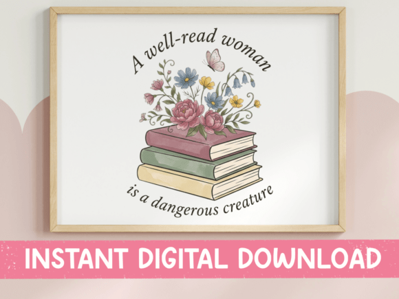 Well Read Woman Colorful Books SVG Review